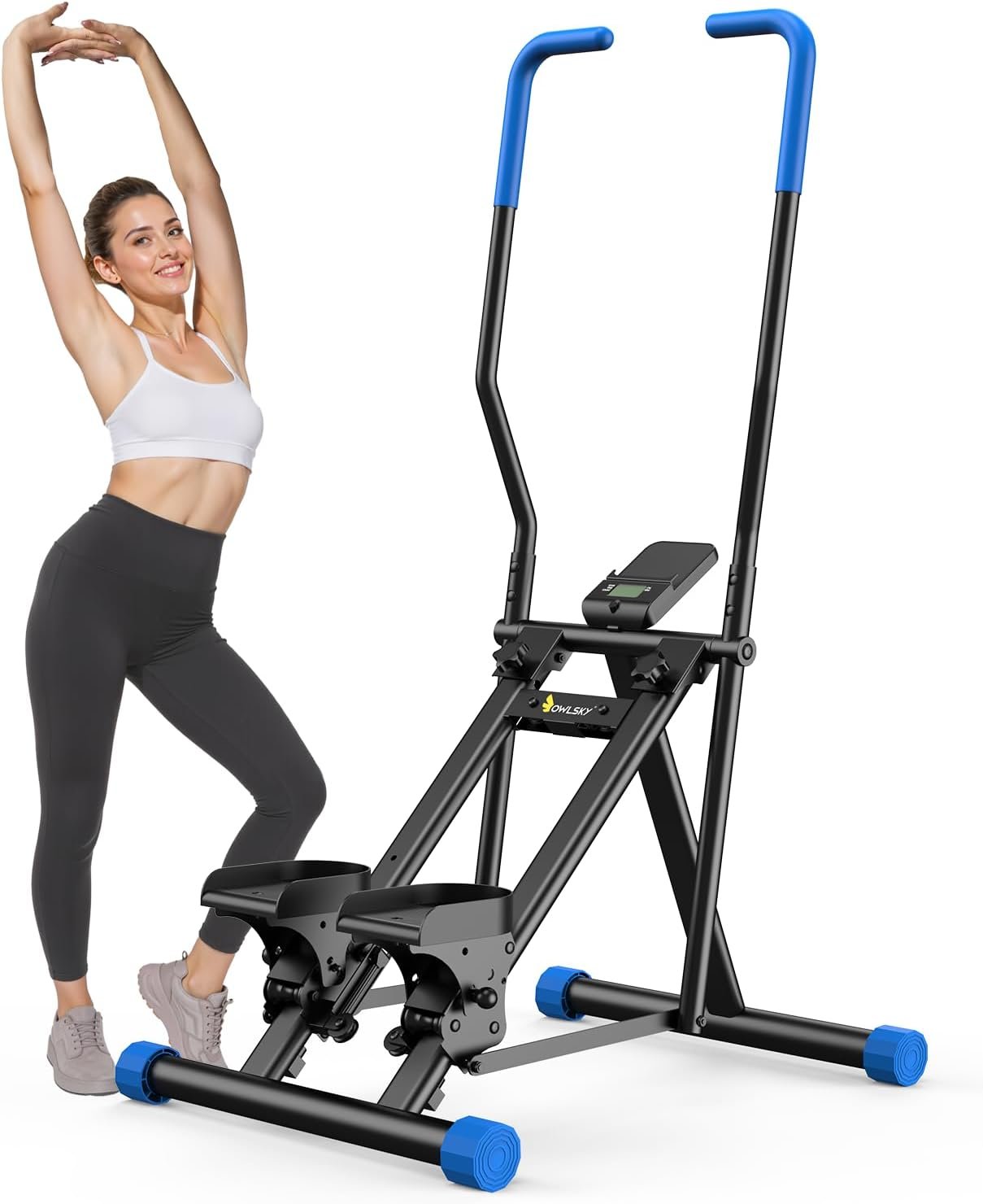 You are currently viewing OWLSKY Vertical Climber Stair Stepper for Home – Full Body Workout Machine with Stable Triangular Frame, LCD Monitor, Smooth & Quiet Cardio Trainer (330 lbs Capacity)