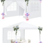 HOTEEL 10x10FT Party Tent with 4 Removable Sidewalls for Parties Carpas para Fiestas, Weddings, BBQ, Waterproof Outdoor Event Canopy, Patio Camping Gazebo,