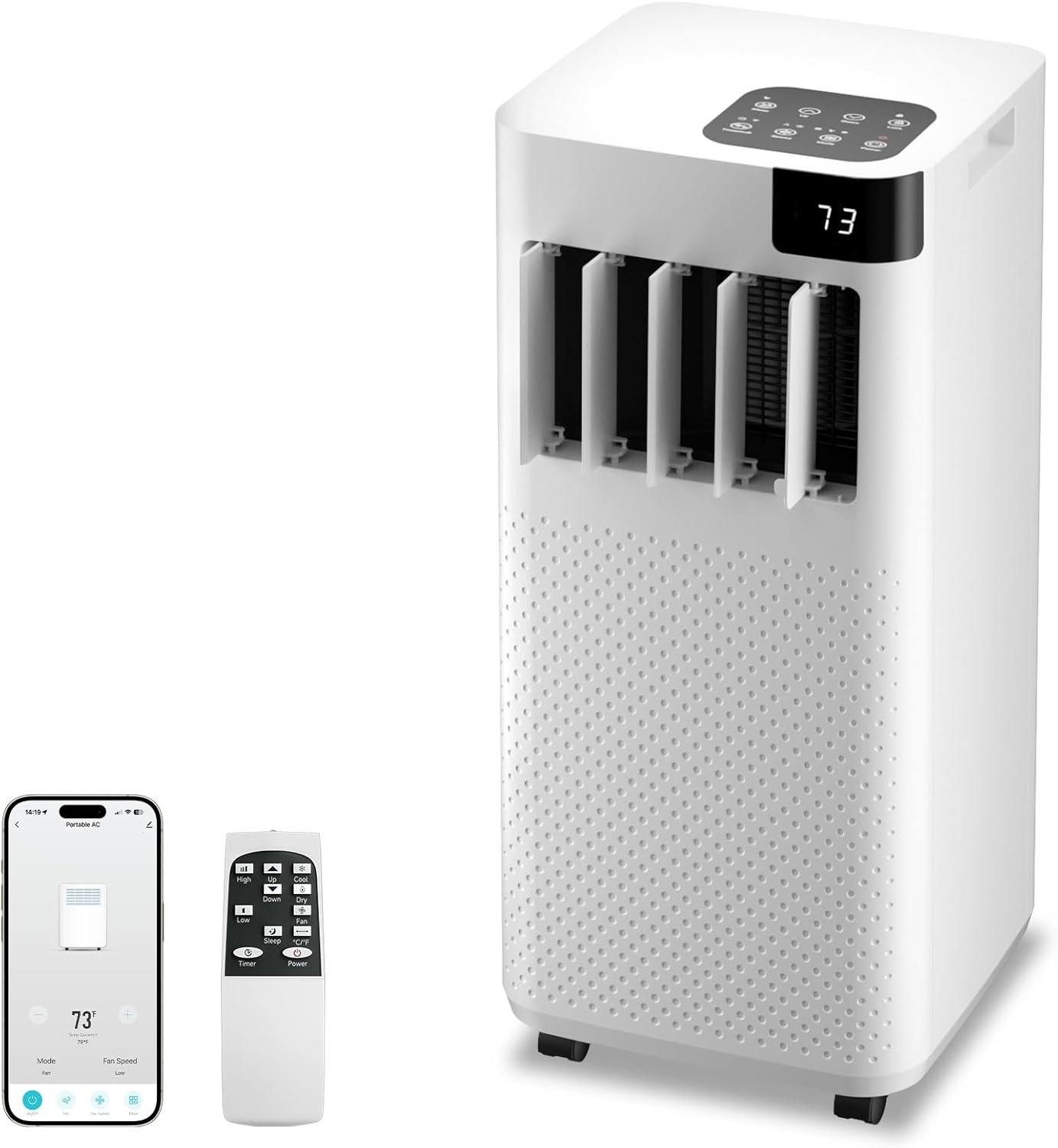 You are currently viewing Portable Air Conditioner 16,000 BTU with WiFi App Control, 5-in-1 AC Unit (Cool, Fan, Dehumidifier, Sleep, Timer) for Rooms up to 850 sq ft, Leak-Proof Design, Window Kit
