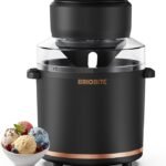 BRIOBITE 1.1 Quart Ice Cream Maker – Electric Ice Cream Machine for Gelato, Milkshakes & Sorbet,Perfect for 2-3 Servings, Easy to Use & Clean,Black