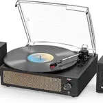 Record Player with Passive Bookshelf Speakers