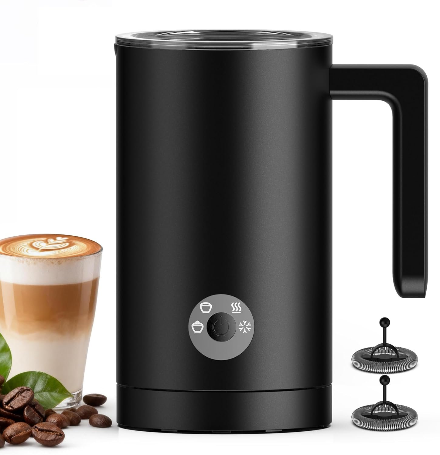 You are currently viewing 4-in-1 Electric Milk Frother & Steamer – Automatic Frother Machine, Barista-Style Hot & Cold Foam for Lattes, Cappuccinos, Iced Coffee, Quiet, One-Touch, Easy to Clean