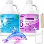 SigWong Epoxy Resin 1 Gallon – Crystal Clear Epoxy Resin Kit, Not Yellowing No Bubble Easy Mix 1:1 Ratio Self Leveling, 2 Part Casting Resin for Art, Craft, Jewelry Making, River Tables