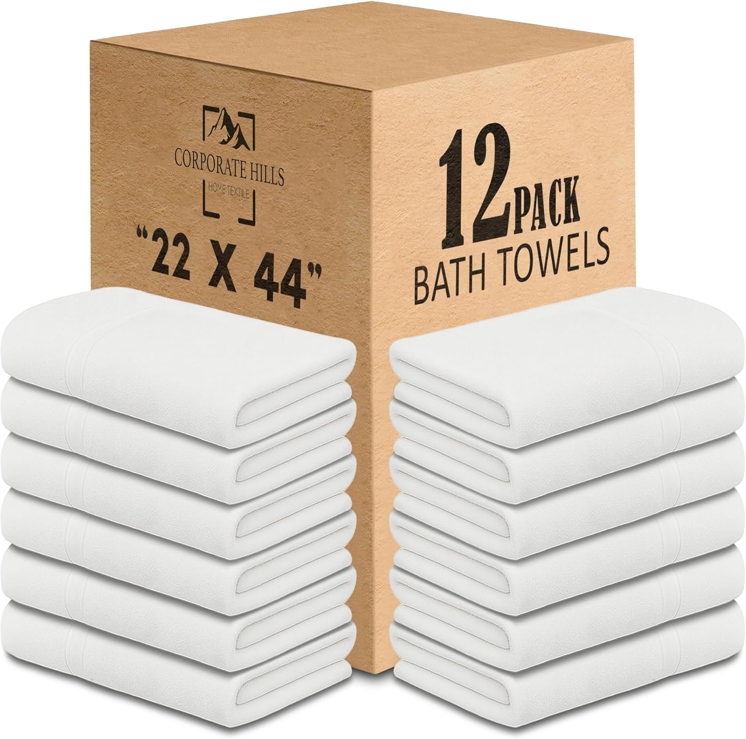 Read more about the article CH White Bath Towels Bulk Pack of 12 (22×44 Inches) – Pure Cotton Lightweight & Absorbent Towels for Airbnb, Hotels, Motels & Commercial Use