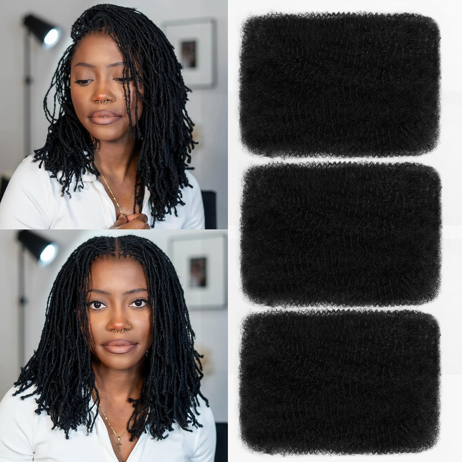 You are currently viewing Kinkys Bulk Human Hair for Braiding 16 Inch 120g Afro Kinky-Curly Human Hair Bulk for Twist Braids 3 Bundles Spring Twist Hair 4C Kinky Braiding Hair for