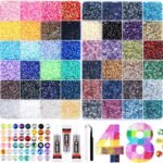 Vertdens 48 Colours 48000 Pieces 3mm Bedazzling Kit, Flatback Rhinestones, Resin Jelly Gems, Rhinestones for Bedazzling, Diamond Art & DIY Bedazzler, Including 3 x 10ml Bottles of B7000
