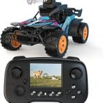 RC-Auto mit Kamera, 2,4-GHz-Fernsteuerung mit 2,8”-LCD-Display und um 60° verstellbarer Kamera, Live-Video, 2 Geschwindigkeiten, Ferngesteuertes Auto für Kinder, Geschenk für Erwachsene und Kinder