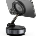 Strong Vacuum Car Phone Mount w Magnetic Ring. 98LBS Ultra-Powerful Suction Cup Holder for Gym Kitchen Dashboard & Windshield | 360° Adjustable Grip for iPhone 17/16/15/14/13/