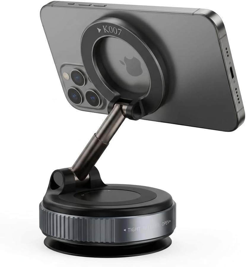 You are currently viewing Strong Vacuum Car Phone Mount w Magnetic Ring. 98LBS Ultra-Powerful Suction Cup Holder for Gym Kitchen Dashboard & Windshield | 360° Adjustable Grip for iPhone 17/16/15/14/13/