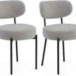 Modern Grey Mid Century Modern Dining Chairs Set of 2