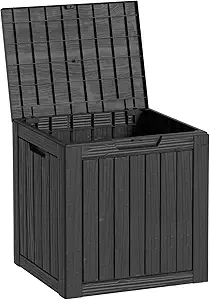 You are currently viewing 35 Gallon Outdoor Deck Box, Lockable Waterproof Outdoor Storage Boxes For Garden Tools,Indoor Cushions,Accessories Outside Storage Resin Weatherproof Containe