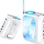 Portable Waist Fan with Ice Cooling Plate, Personal Belt Clip On Fan 20000RPM Turbo Neck Shirt Fans Blow Cold Air,Wearable Air Conditioner 5000mAh Rechargeable 100 Speeds for Outdoor Work Travel Beach
