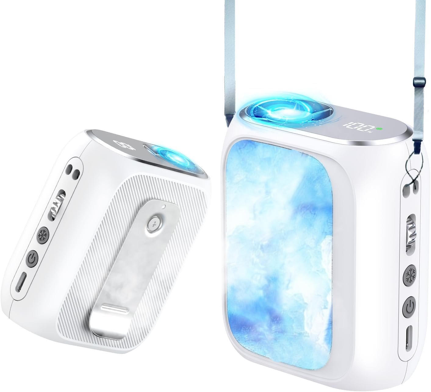 Read more about the article Portable Waist Fan with Ice Cooling Plate, Personal Belt Clip On Fan 20000RPM Turbo Neck Shirt Fans Blow Cold Air,Wearable Air Conditioner 5000mAh Rechargeable 100 Speeds for Outdoor Work Travel Beach