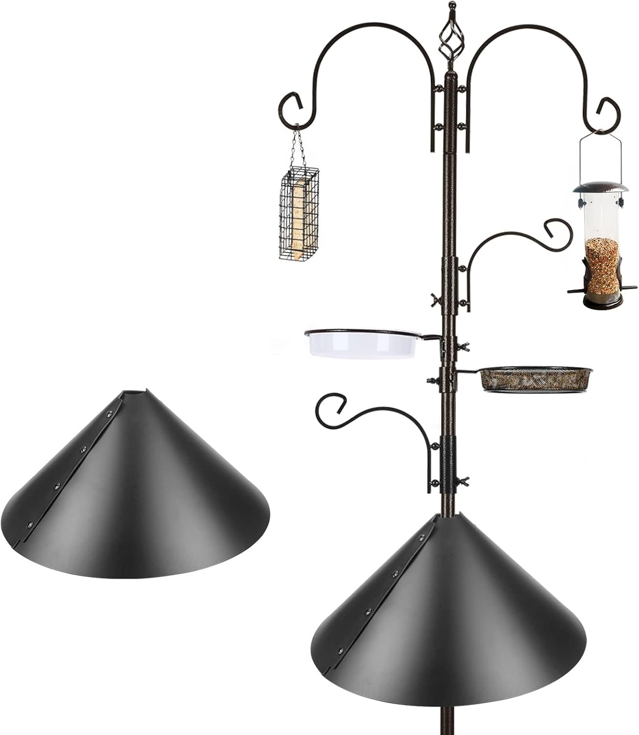 You are currently viewing Click to see full view Product Image Product Image Product Image Product Image Product Image Product Image4+ Product Video 11 VIDEOS Alexa AI Ask Alexa  Can it hold different types of bird food?   Does it come with a squirrel guard?  SponsoredWhy choose MIXXIDEA bird feeders?   Is it weather resistant?   Why you might like this   Ask something else Bird Feeder Pole with Squirrel Baffle – Deluxe Feeder Station Kit Includes Suet Cage, Wild Bird Feeders & Planter Hanger for Garden, Yard Visit the MIXXIDEA Store 4.4 4.4 out of 5 stars   (525) | Search this page