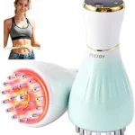 Lymphatic Drainage Massager with Microcurrent, Heat & Vibration – Body Sculpting Fascia Blaster Tool for Cellulite Reduction, Slimming & Full Body Massage (Legs, Arms, Belly)