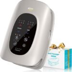 ALLJOY Hand Massager with Heat and Compression, Knuckle Stretching and Hand Massage, 6 Modes 6 Intensities 3 Heat for Arthritis and Carpal Tunnel Relief, Fathers Day Dad Gifts for Men(Champagne