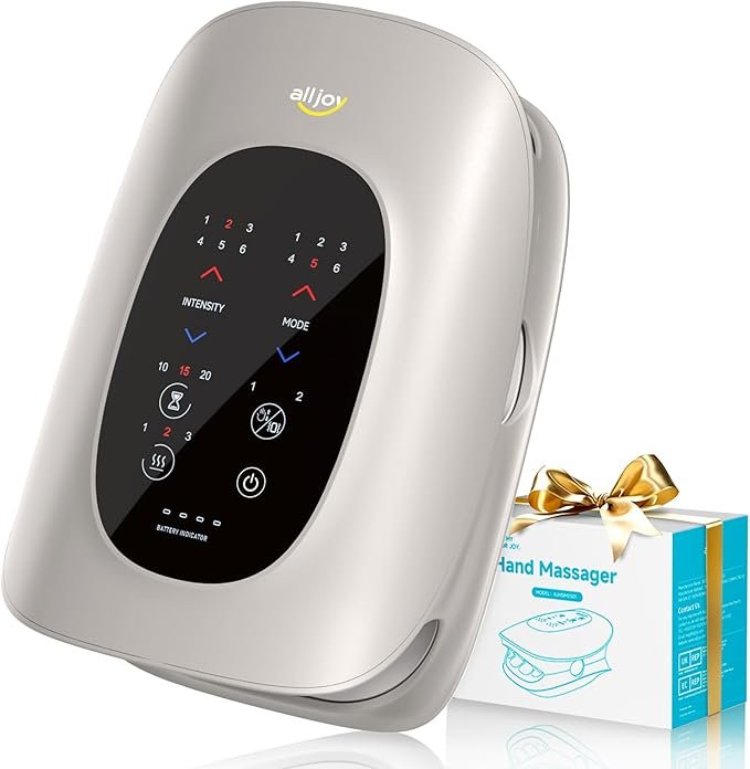 Read more about the article ALLJOY Hand Massager with Heat and Compression, Knuckle Stretching and Hand Massage, 6 Modes 6 Intensities 3 Heat for Arthritis and Carpal Tunnel Relief, Fathers Day Dad Gifts for Men(Champagne