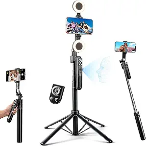 You are currently viewing Auto Face Tracking Selfie Stick Tripod for iPhone with Light 360° Rotation That Follows Your Movement 70.9″ Camera Tripod Stand with Remote for Content Creator Vlog Live Stream Video Recording