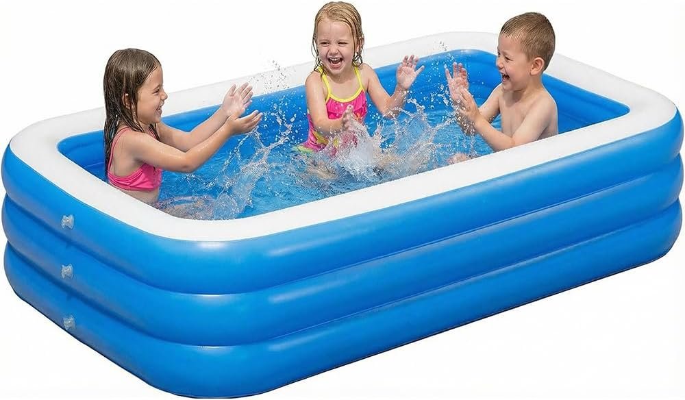 You are currently viewing Inflatable Swimming Pool 71”×51”×24” Large Inflatable Pools, Blow Up Pools Durable Family Pool for Summer Water Party, Outdoor, Garden Backyard(180×130×56CM)