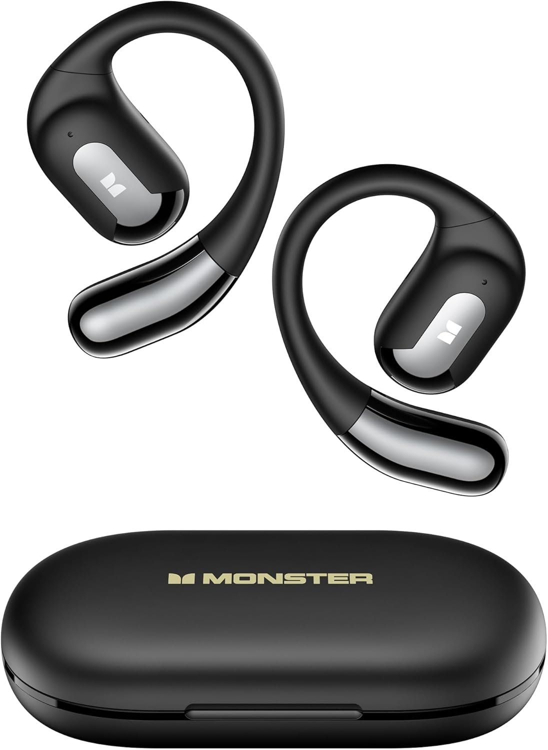 You are currently viewing Monster AC317 Open Ear Headphones, Wireless Stereo Sound, Bluetooth 5.4 Technology, 24H Playback Battery, Crystal Clear Calls, Type-C Charging, Touch Control, Sweat Resistant Earbuds, Dark Black