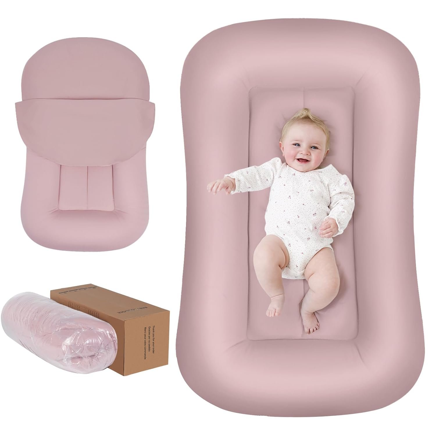 You are currently viewing Pink Baby Lounger for Newborn 0-24 Months