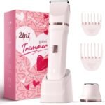 Risina Bikini Trimmer for Women – Painless Electric Razors for Silk Skin,Cordless Body Shaver with Ceramic Blade, Replaceable Lady Razor, IPX7 Waterproof & Easy Cleaning, Birthday Gifts for Women