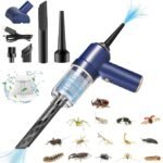 2026 Bug Vacuum Catcher – Spider and Insect Catcher Traps,Cordless Handheld Vacuum Cleaner Rechargeable Bug Catcher Strong Suction with Suction Nozzle for Cockroach Bedbug Ant Beetle