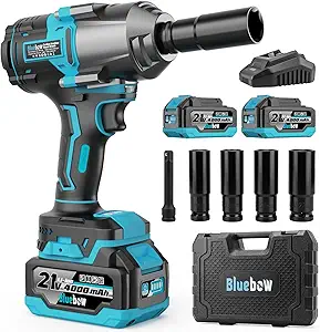 You are currently viewing Cordless Impact Wrench, 737.5 ft-lbs (1000 N·m) Brushless Impact Wrench with 2×4.0Ah Battery, 1/2″ 3-Speed Modes Impact Gun with 4