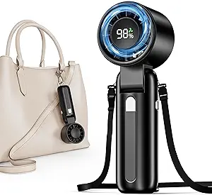 Read more about the article 100-Speed Handheld Turbo Fan – 12800 RPM High-Speed Portable Mini Fan, Foldable 4-in-1 Personal Cooling Fan, USB-C Rechargeable, Ultra-Quiet Lightweight Fan for Travel, Office, Camping & Beach (Black