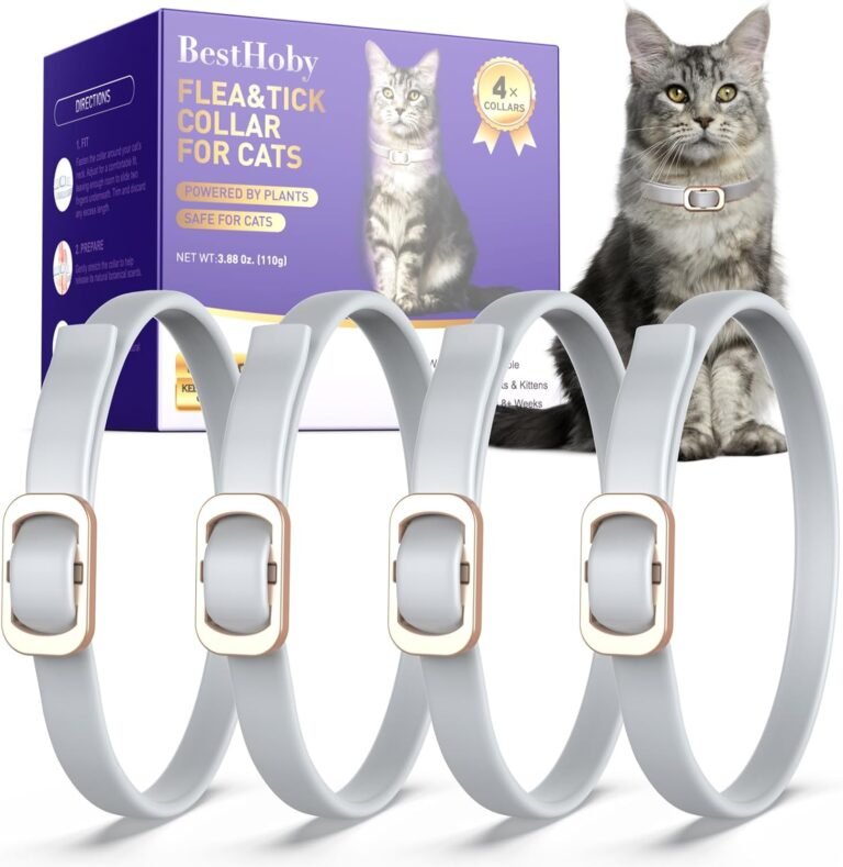 Read more about the article 4 Pack Flea & Tick Collar for Cats – Plant-Based Natural Essential Oils, Waterproof & Adjustable, Long-Lasting Protection for Cats & Kittens (Gray)