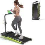 3.0HP Foldable Walking Pad Treadmill with 10% Incline, Under Desk Running Machine with Handle Bar, 300lbs Capacity, Compact & Quiet for Home/Office