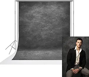 Read more about the article UrcTepics 8x10ft Dark Gray & Black Abstract Textured Photography Backdrop, Fabric Background for Headshots, Portraits