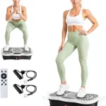 Vibration Plate Exercise Machine, Powerful Fat Burner Vibrating Platform for Weight Loss & Lymphatic Drainage, Full Body Shaker with Resistance Bands, 200 Levels, Home Gym Equipment Visit the HOPHORSE FIT Store
