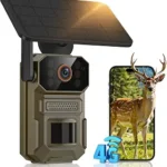 4G LTE Cellular Trail Camera with Solar Panel, Night Vision, PIR Motion Detection, IP66 Waterproof Game Camera for Hunting &