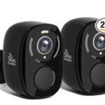 Rraycom 2Pack 5G/2.4G WiFi Security Cameras Wireless Outdoor, 2K Battery Powered Cameras for Home Security with AI Motion Detection, Color Night Vision, Siren, 2-Way-Audio, Works/Alexa,Waterproof