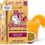 Legendairy Milk She’s Glowing Collagen Peptides Powder with Prebiotic Fiber, Tropical Drink Mix Supplement for Women, Digestive Support & Daily Wellness, 18 Stick Packs
