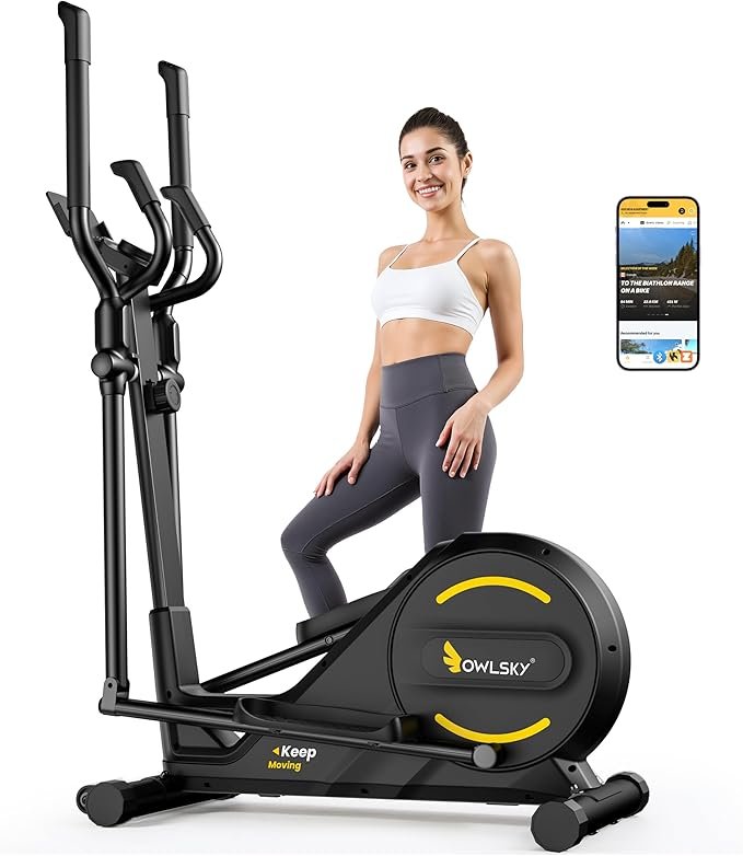 Read more about the article OWLSKY Elliptical Exercise Machine, Elliptical Machine for Home with Hyper-Quiet Magnetic Driving System, 16 Resistance Levels,300LBS
