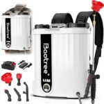 Backpack Sprayer Battery Powered 4.4 Gallon, Electric Backpack Sprayer with Telescopic Wand, Lawn Sprayer with 5 Nozzles, 18V 2.0Ah Battery & Charger for Lawn, Garden, Yard