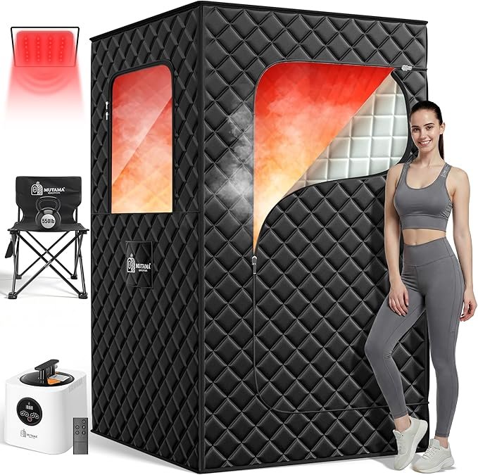 You are currently viewing Sauna Box, 3L Portable Steam Sauna Tent for Home & Indoor Use, 1400w Personal Sauna Pod, Remote Control, Folding Chair, 15 Levels, 99-Min Timer,32″ x 32″ x 71″