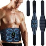 FDA Cleared – MHD TENS Muscle Stimulator Electronic Abs Muscle Toner Ab Machine Trainer for Abdomen Easy Abs Muscle Stimulation and Activation, Home Gym Use Black1