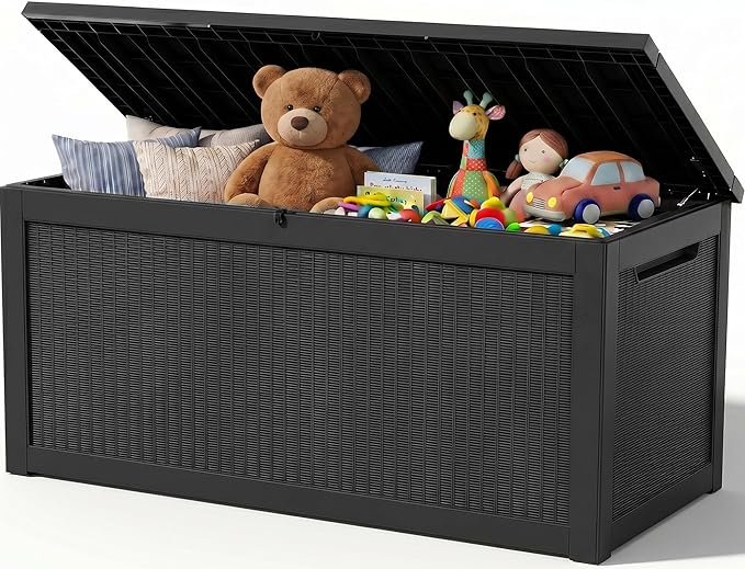 You are currently viewing Outdoor Storage Box,320 Gallon Resin Deck Box,Waterproof & UV Resistant Lockable Package Delivery Bin,Pool Toy Cabinet for Indoor & Outdoor