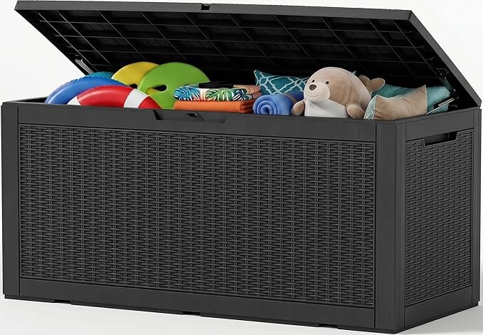 You are currently viewing Outdoor Storage Box,120 Gallon Resin Deck Box,Waterproof & UV Resistant Lockable Package Delivery Bin,Pool Toy Cabinet for Indoor & Outdoor