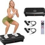 Exercise Machine, Full Body Workout Vibrating Plate for Lymphatic Drainage Weight Loss, 460 Lbs Capacity Shake Platform with 300 speeds for Women Men