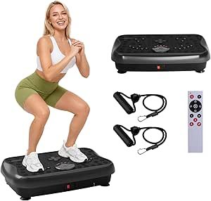 You are currently viewing Exercise Machine, Full Body Workout Vibrating Plate for Lymphatic Drainage Weight Loss, 460 Lbs Capacity Shake Platform with 300 speeds for Women Men