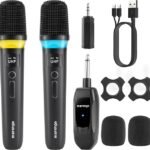 Microphones, Rechargeable Cordless Karaoke Microphone with One-to-One