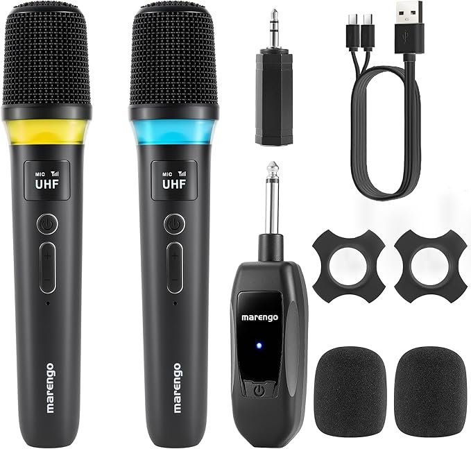 You are currently viewing Microphones, Rechargeable Cordless Karaoke Microphone with One-to-One