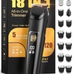 Beard Trimmer for Men, All-in-One Electric Razor & Hair Clipper, Waterproof Cordless Mustache Grooming Kit, Rechargeable Beard Hair Nose Ear & Body