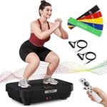Vibration Plate Exercise Machine, Vibration Plate for Lymphatic Drainage Weight Loss, 450 Lbs Capacity Full Body Vibrating Platform Workout Equipment with Bluetooth f