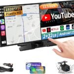 Largest 11.5 inch Wireless CarPlay Screen for Car,Built-in N-etflix/YouTube/TikTok and other apps,A-pple CarPlay & Android Auto screen with1080P Backup Camera/Nav