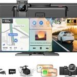 Largest 11.5 inch Wireless CarPlay Screen for Car, A-pple CarPlay & Android Auto HD Touchscreen with 4K Dash Cam/1080P Backup Camera/Navigation/Bluetooth/Voice Control/FM/Mirror Link,for All Vehicles